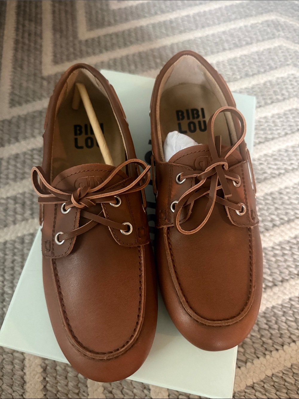 Anthropology Bibi Lou boat shoe new size 37